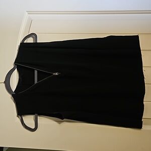 All Saints raw hem zipper top